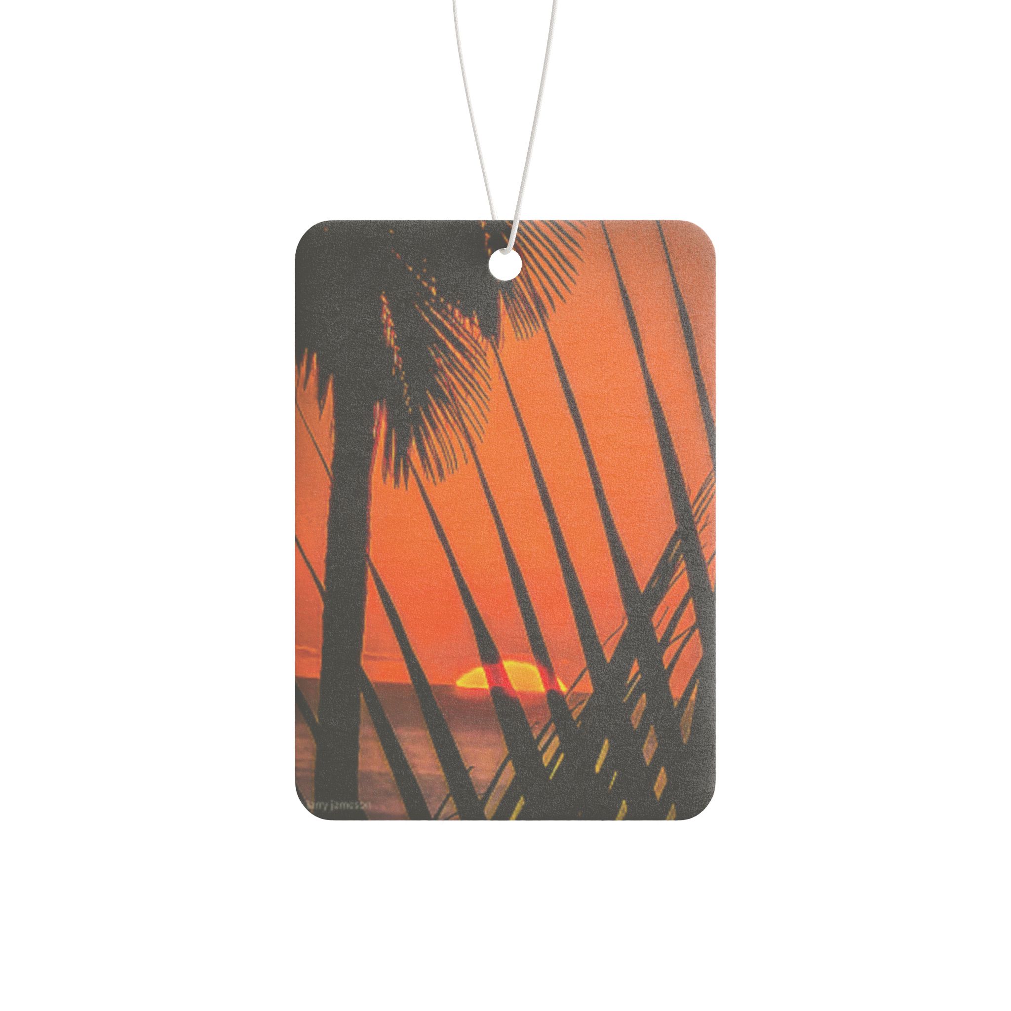 Tropical Sunset Car Air Freshener, Vehicle Decor, Aromatherapy Gift, Home Fragrance, Summer Vibes - Image 3